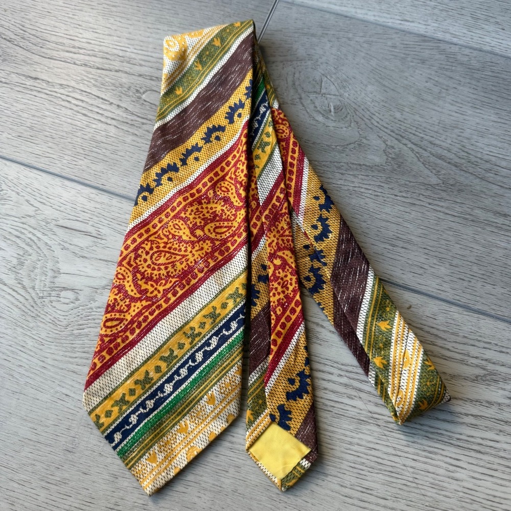 True Vintage Tie Phil's Glen Cove Cotton Multipattern 50s 60s | 4"W 56"L